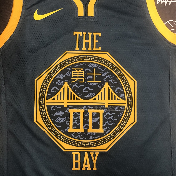 Camiseta Golden State Warriors Jonathan Kuminga NO 00 Ciudad 2018-19 Azul